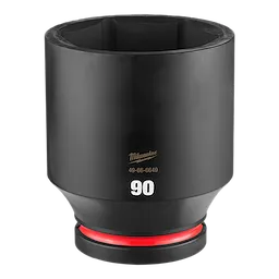 SHOCKWAVE Impact Duty 1" Drive 90MM Deep Impact Socket, black with red ring, labeled "90" and product number 49-66-6649.