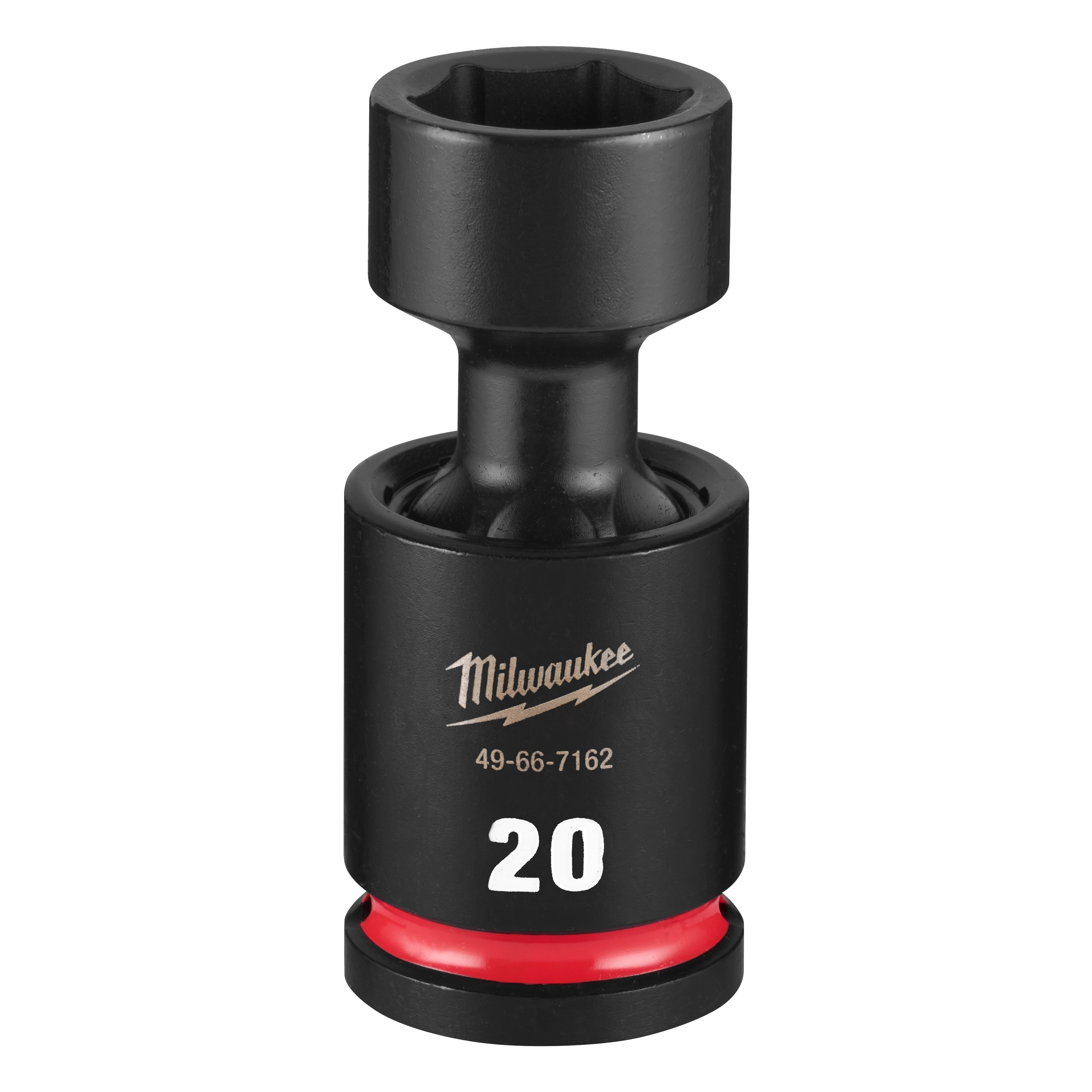 SHOCKWAVE Impact Duty 1/2" Drive 20MM Standard Swivel Socket standing upright on a plain background.