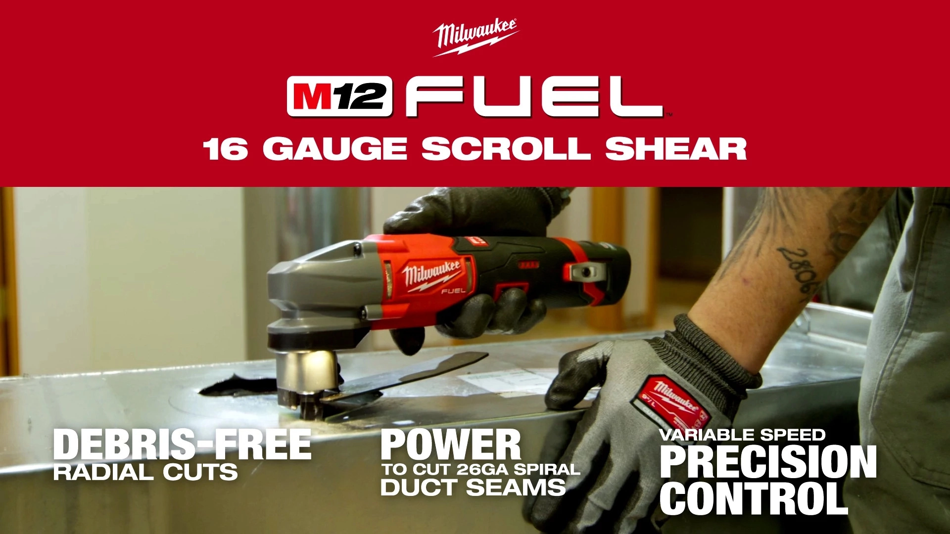 M12 FUEL 16 Gauge Scroll Shear video.