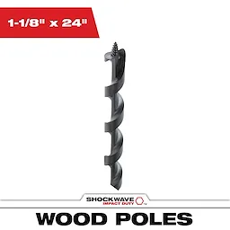 1-1/8 in. x 24 in. Shockwave Lineman's Impact Auger Bit