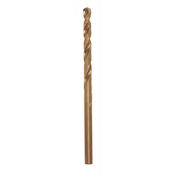 The RED HELIX™ Cobalt 11/64" Drill Bit features a spiral design for efficient drilling. It is made from durable cobalt, ideal for high-speed applications and drilling through hard metals. The bit is cylindrical with a helical groove pattern and a sharp point at the tip.