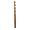 The RED HELIX™ Cobalt 11/64" Drill Bit features a spiral design for efficient drilling. It is made from durable cobalt, ideal for high-speed applications and drilling through hard metals. The bit is cylindrical with a helical groove pattern and a sharp point at the tip.