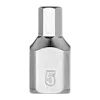 The 1/4" Drive 5mm Low-Profile Hex Bit Socket is a compact, silver metal tool featuring a 5mm hex bit. The number "5" is stamped on the side, indicating its size.