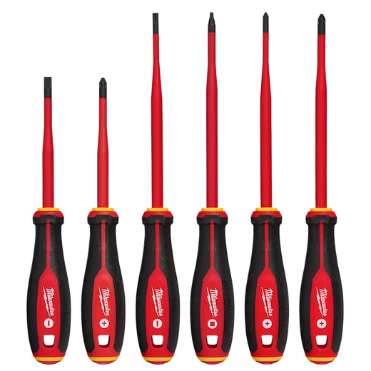 6pc 1000V Insulated Slim Tip Screwdriver Set