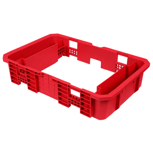 The Tool Box Attachment Ready Tray for PACKOUT Tool Boxes is a red, plastic tray designed to fit securely within compatible toolboxes for efficient organization.