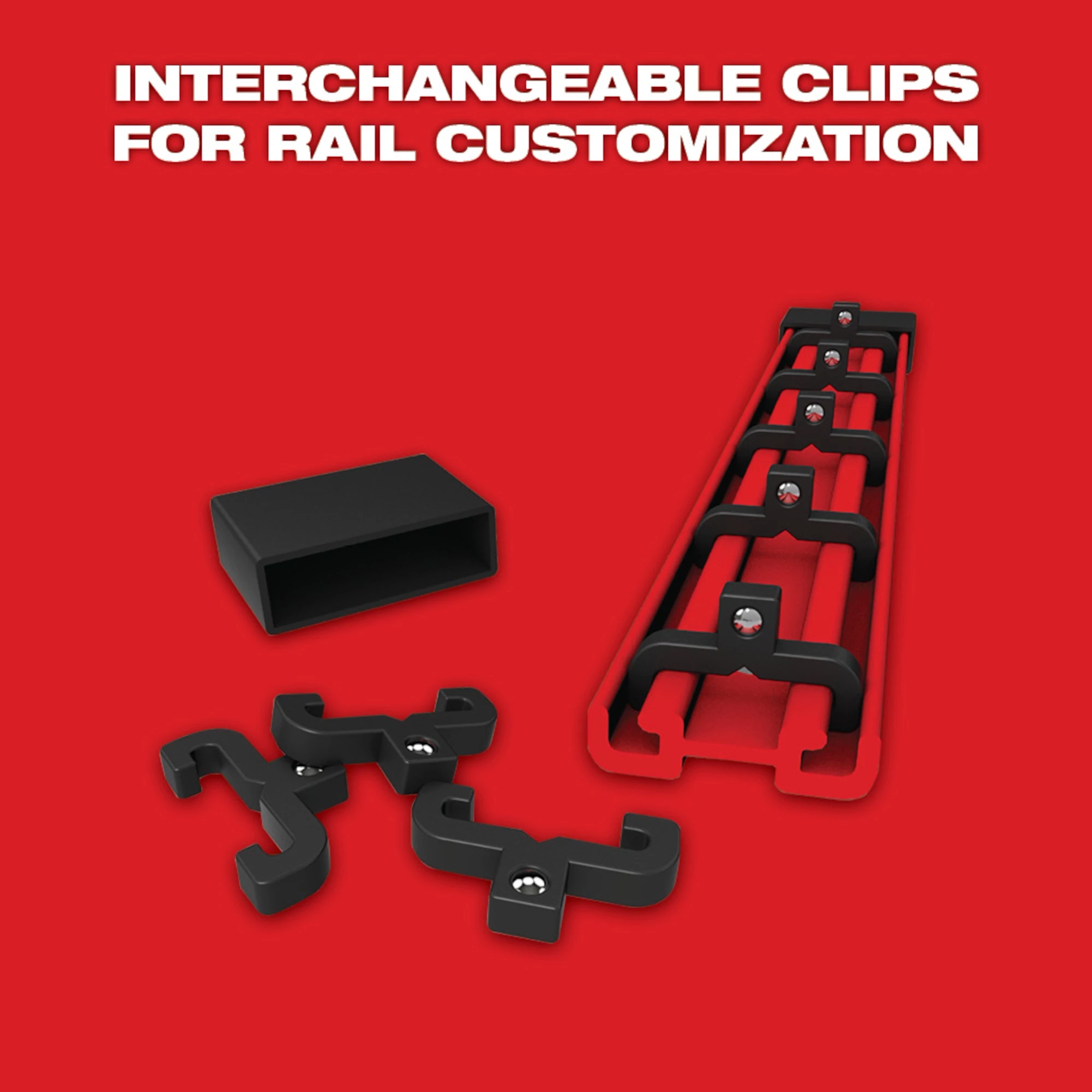 Interchangeable Clips for Rail Customization Web Graphic - Sockets
