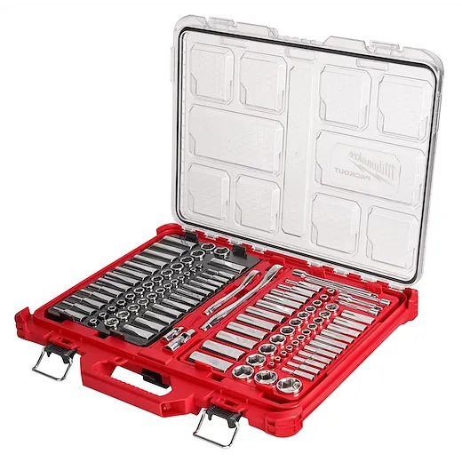 106pc 1/4" and 3/8" Metric & SAE Ratchet and Socket Set with PACKOUT™ Low-Profile Organizer