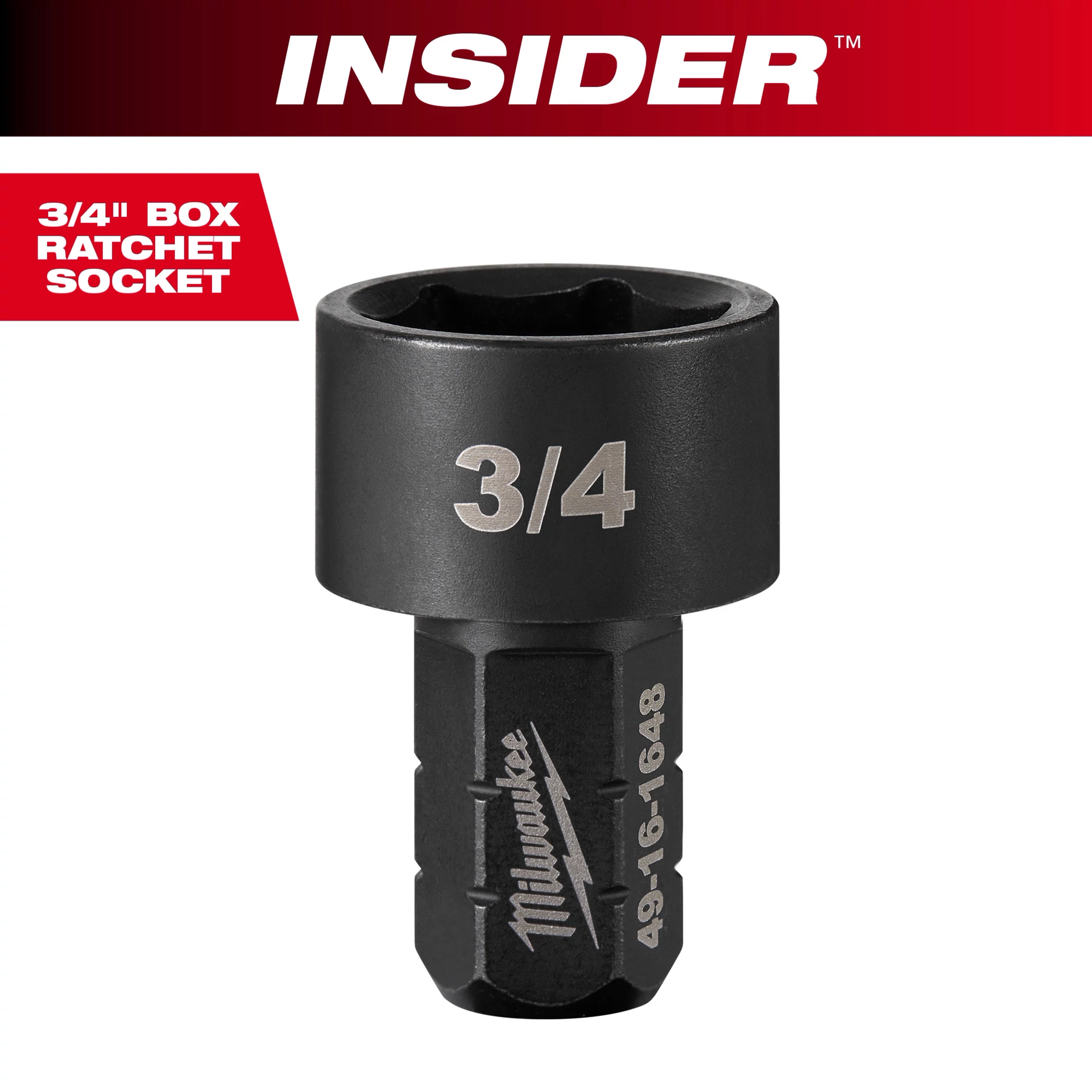 INSIDER™ Box Ratchet Socket 6 Point 3/4"