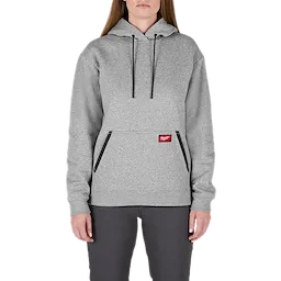 Image of the Milwaukee women's FREEFLEX Pullover Hoodie in Gray