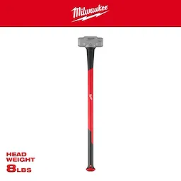 8lb Sledge Hammer (36" Handle) with a red and black handle and 8lb grey head, shown against a white background with red accents.