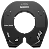 3" NIBCO press ring designed for use with M18 FORCE LOGIC long throw press tool, featuring tube side and x6 markings.
