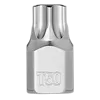 The 1/4" Drive T50 Low-Profile TORX Bit Socket is a silver metallic tool designed for fasteners requiring a T50 size. It has a low-profile design for better access in tight spaces. The engraved "T50" marking indicates the bit size.