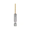Red Helix Titanium Impact Drill Bit features a hexagonal shank and a golden, spiral-tipped drill designed for durability and precision. The bit is labeled with "7/64," indicating its size. Ideal for heavy-duty drilling tasks.
