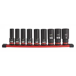9PC SHOCKWAVE Impact Duty™ 1/2" Drive SAE Deep 6 Point Socket Set
