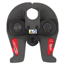 1” IPS-ASP Press Jaw for M18 FORCE LOGIC Long Throw Press Tool features a black metal body with red label accents and warning symbols.