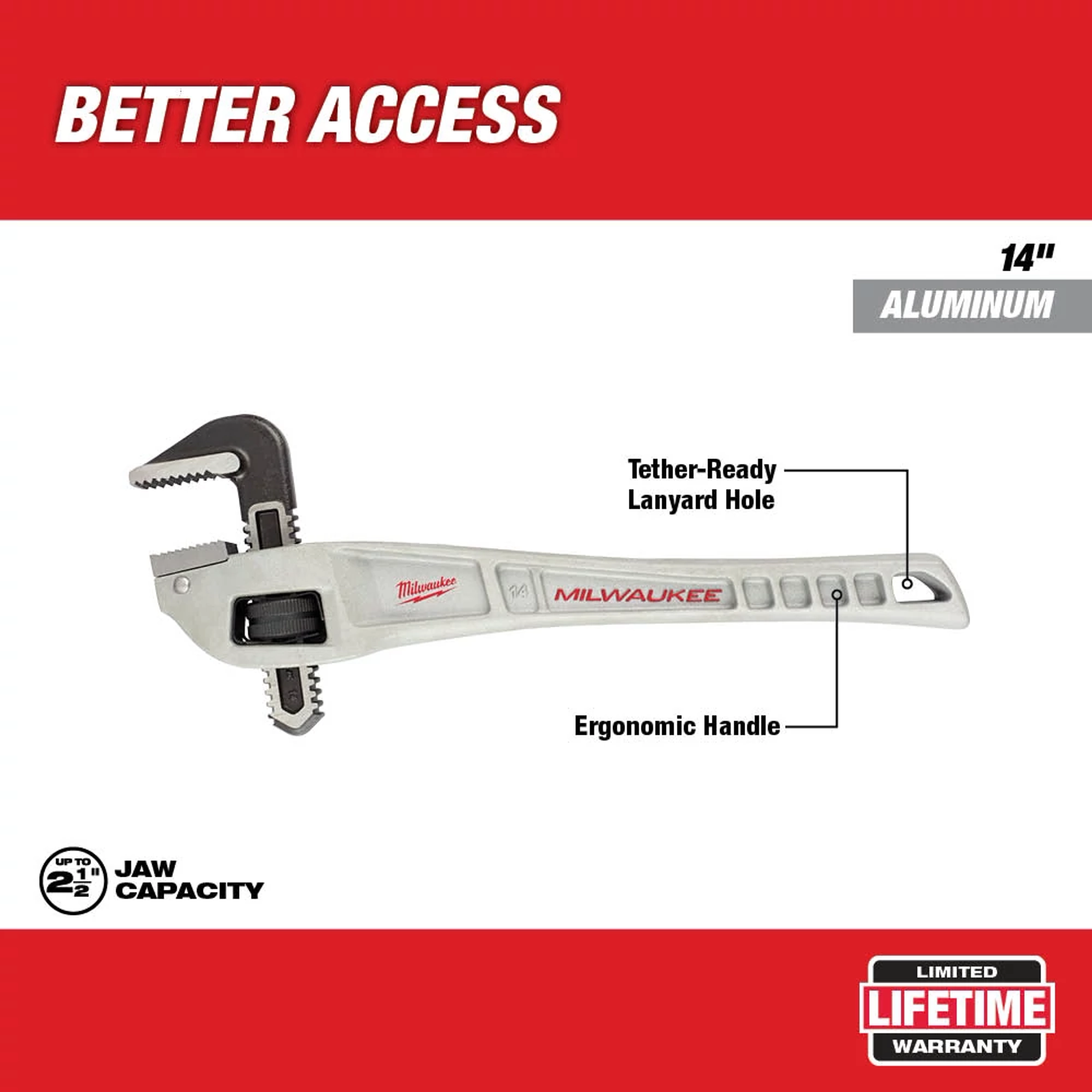 18 in. Aluminum Offset Pipe Wrench