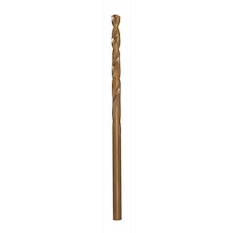 The product is a RED HELIX™ Cobalt 1/8" Drill Bit. It has a metallic finish and a spiral design for efficient drilling. The bit is designed for durability and precision in metal and hard materials drilling.