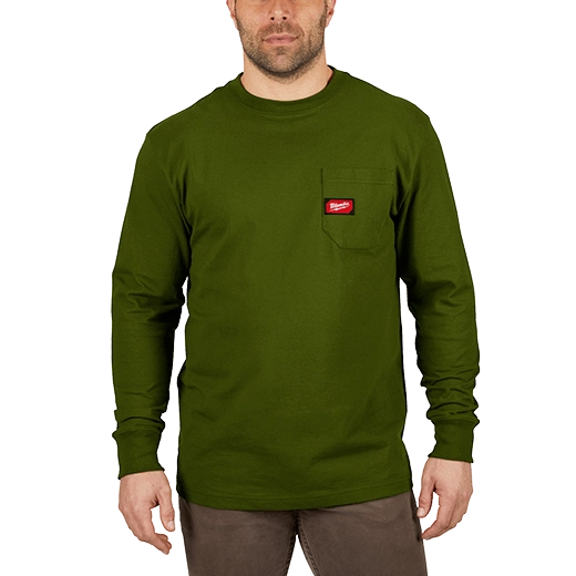 602OG, 602OGS, 602OGM, 602OGL, 602OGXL, 602OGXXL, 602OG3XL - Long Sleeve Heavy Duty Pocket T-Shirt