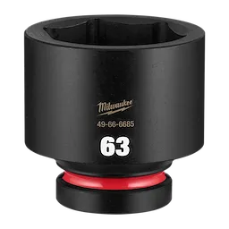 SHOCKWAVE Impact Duty 1" Drive 63mm Standard 6 Point Socket standing upright on a plain background.
