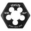 M12-1.75 mm 1-Inch Hex Threading Die