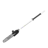 M18 FUEL QUIK-LOK 10" Pole Saw Attachment with a long metal shaft and compact saw head on a plain background