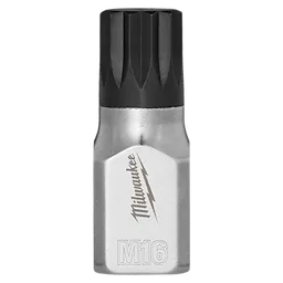 The image features a 3/8" Drive 16mm Triple Square Bit Socket with a metallic silver finish. The socket's body is engraved with "M16" and the manufacturer’s logo. The tool is designed for specific applications requiring a triple square bit.