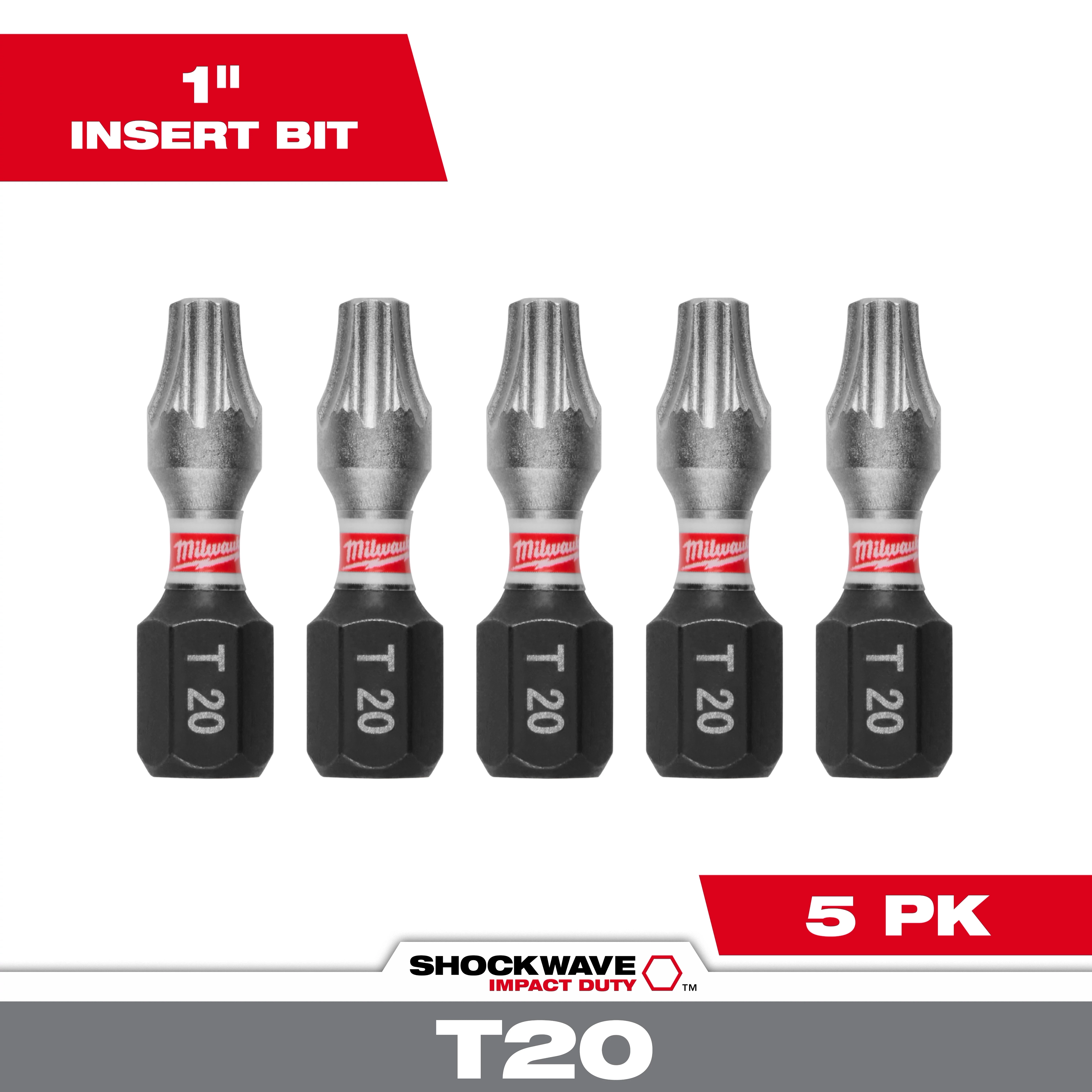 SHOCKWAVE™ 1" Impact TORX® T20 Insert Bits (5 PK)