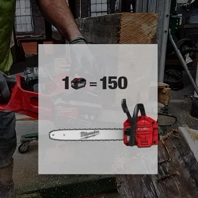 MILWAUKEE 2727-20C - M18 FUEL 14" CHAINSAW - BARE TOOL SALE 6 MILWAUKEE 2727-20C - M18 FUEL 14" CHAINSAW - BARE TOOL SALE -Wise Line Tools Sales Shop cuts per charge