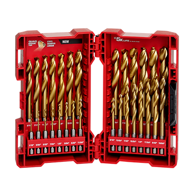 29 PC SHOCKWAVE™ RED HELIX™ Titanium Drill Bit Set