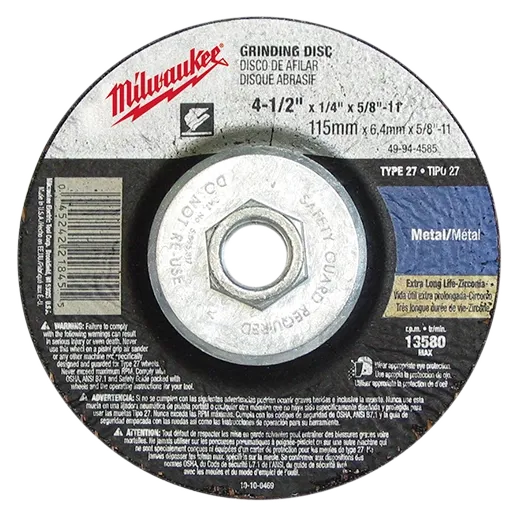 Type 27 Grinding Wheels Milwaukee Tool