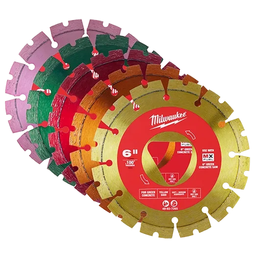 Orange 6” x .100” Diamond Blade for Green Concrete Milwaukee Tool