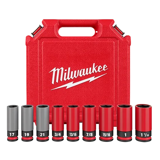 (9PC) SHOCKWAVE Impact Duty™ 1/2 Drive SAE & Metric Lug Nut Wheel