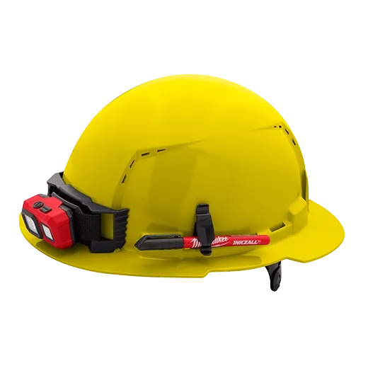BOLT™ Full Brim Vented Hard Hats w/6pt Ratcheting Suspension Class C