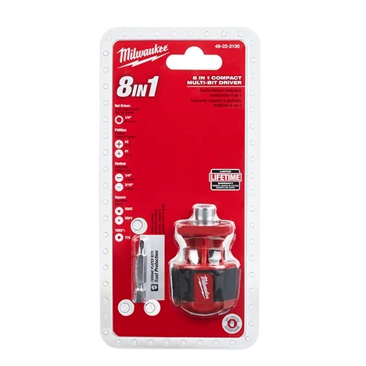 8in1 Compact MultiBit Screwdriver Milwaukee Tool