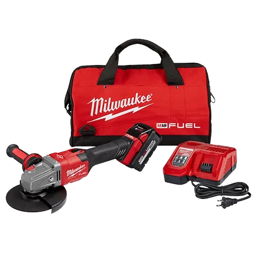 M18 FUEL 41/2” 6” Braking Grinder, Slide Switch, LockOn 1 Battery