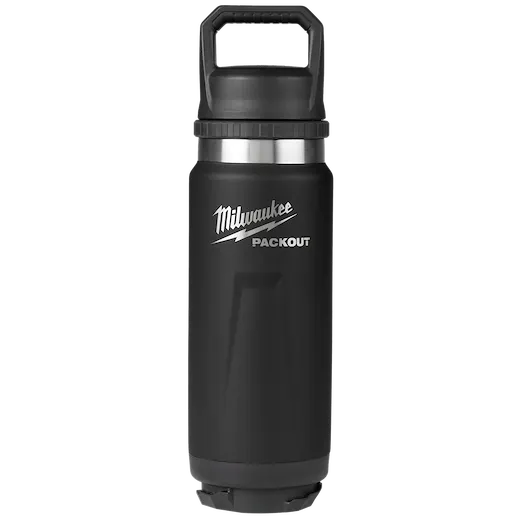24oz Black PACKOUT™ Insulated Bottle with Chug Lid Milwaukee Tool