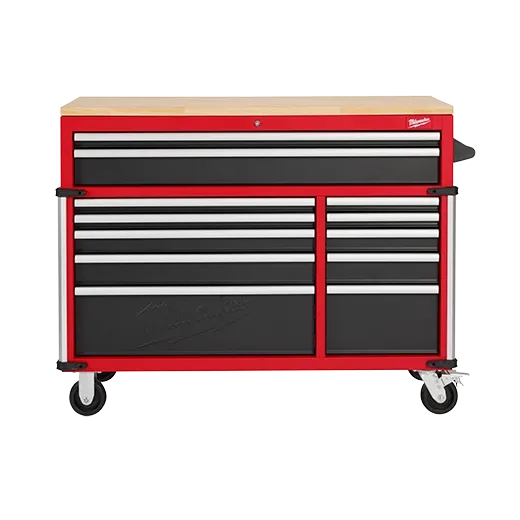 52" High Capacity Industrial 12Drawer Mobile Workbench Milwaukee Tool